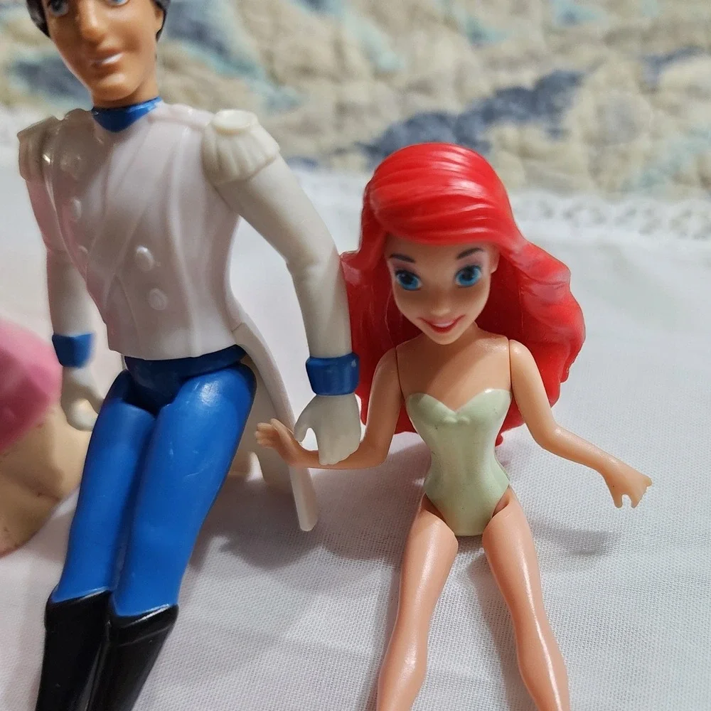 Disney The Little Mermaid Figure Lot Ariel King Triton Prince Eric Sisters Duck